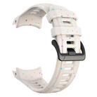 For Garmin Instinct 3 AMOLED / Solar 50mm Eco-Friendly Granular Colorful Dots Silicone Watch Band(White) - 3