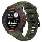 For Garmin Instinct 3 AMOLED / Solar 50mm Eco-Friendly Granular Colorful Dots Silicone Watch Band(Dark Green) - 1