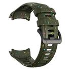 For Garmin Instinct 3 AMOLED / Solar 50mm Eco-Friendly Granular Colorful Dots Silicone Watch Band(Dark Green) - 3