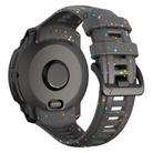 For Garmin Instinct 3 AMOLED / Solar 50mm Eco-Friendly Granular Colorful Dots Silicone Watch Band(Graphite Gray) - 2