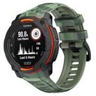 For Garmin Instinct 3 AMOLED / Solar 45mm Camouflage Printed Silicone Watch Band(Army Green) - 1
