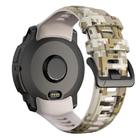 For Garmin Instinct 3 AMOLED / Solar 45mm Camouflage Printed Silicone Watch Band(Desert Color) - 2