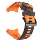 For Garmin Instinct 3 AMOLED / Solar 45mm Camouflage Printed Silicone Watch Band(Black Orange) - 3
