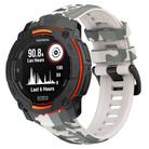 For Garmin Instinct 3 AMOLED / Solar 45mm Camouflage Printed Silicone Watch Band(Gray White) - 1