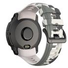 For Garmin Instinct 3 AMOLED / Solar 45mm Camouflage Printed Silicone Watch Band(Gray White) - 2