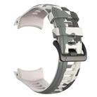 For Garmin Instinct 3 AMOLED / Solar 45mm Camouflage Printed Silicone Watch Band(Gray White) - 3