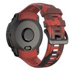 For Garmin Instinct 3 AMOLED / Solar 45mm Camouflage Printed Silicone Watch Band(Black Red) - 2