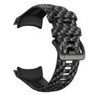 For Garmin Instinct 3 AMOLED / Solar 45mm Camouflage Printed Silicone Watch Band(Carbon Fiber Pattern) - 3