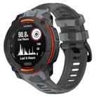 For Garmin Instinct 3 AMOLED / Solar 50mm Camouflage Printed Silicone Watch Band(Black Gray) - 1