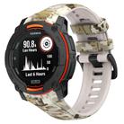 For Garmin Instinct 3 AMOLED / Solar 50mm Camouflage Printed Silicone Watch Band(Desert Color) - 1