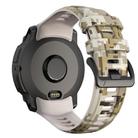 For Garmin Instinct 3 AMOLED / Solar 50mm Camouflage Printed Silicone Watch Band(Desert Color) - 2