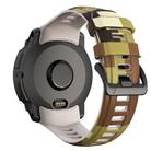 For Garmin Instinct 3 AMOLED / Solar 50mm Camouflage Printed Silicone Watch Band(Brown) - 2
