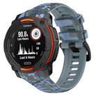 For Garmin Instinct 3 AMOLED / Solar 50mm Camouflage Printed Silicone Watch Band(Navy Blue) - 1