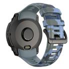 For Garmin Instinct 3 AMOLED / Solar 50mm Camouflage Printed Silicone Watch Band(Navy Blue) - 2