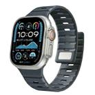 For Apple Watch 46mm / 49mm / 45mm / 44mm Norman Magnetic Silicone Watch Band(Midnight Color) - 1