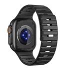 For Apple Watch 46mm / 49mm / 45mm / 44mm Norman Magnetic Silicone Watch Band(Black) - 2