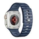 For Apple Watch 46mm / 49mm / 45mm / 44mm Norman Magnetic Silicone Watch Band(Dark Blue) - 2