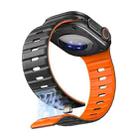 For Apple Watch 42mm / 41mm / 40mm / 38mm Norman Magnetic Silicone Watch Band(Black Orange) - 3