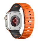 For Apple Watch 42mm / 41mm / 40mm / 38mm Norman Magnetic Silicone Watch Band(Orange Black) - 2