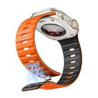 For Apple Watch 42mm / 41mm / 40mm / 38mm Norman Magnetic Silicone Watch Band(Orange Black) - 3
