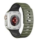 For Apple Watch 42mm / 41mm / 40mm / 38mm Norman Magnetic Silicone Watch Band(Army Green Black) - 2