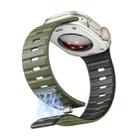 For Apple Watch 42mm / 41mm / 40mm / 38mm Norman Magnetic Silicone Watch Band(Army Green Black) - 3