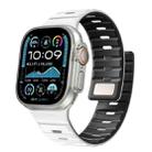 For Apple Watch 42mm / 41mm / 40mm / 38mm Norman Magnetic Silicone Watch Band(White Black) - 1