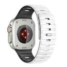 For Apple Watch 42mm / 41mm / 40mm / 38mm Norman Magnetic Silicone Watch Band(White Black) - 2