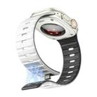 For Apple Watch 42mm / 41mm / 40mm / 38mm Norman Magnetic Silicone Watch Band(White Black) - 3