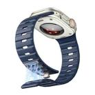 For Apple Watch 42mm / 41mm / 40mm / 38mm Norman Magnetic Silicone Watch Band(Dark Blue) - 3