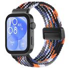 For Huawei Watch Fit 4 / Fit4 Pro / Fit3 Magnetic Buckle Loop Braid Watch Band(Denim Colorful) - 1