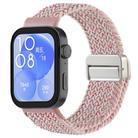 For Huawei Watch Fit 4 / Fit4 Pro / Fit3 Magnetic Buckle Loop Braid Watch Band(Starlight Pink) - 1