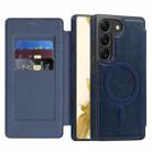 For Samsung Galaxy S22 5G Linton MagSafe Leather Phone Case(Blue) - 1