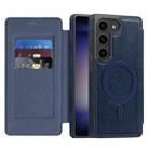 For Samsung Galaxy S23 5G Linton MagSafe Leather Phone Case(Blue) - 1