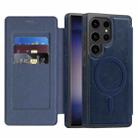 For Samsung Galaxy S23 Ultra 5G Linton MagSafe Leather Phone Case(Blue) - 1