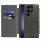 For Samsung Galaxy S23 Ultra 5G Linton MagSafe Leather Phone Case(Grey) - 1