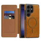 For Samsung Galaxy S23 Ultra 5G Linton MagSafe Leather Phone Case(Brown) - 1