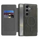 For Samsung Galaxy S24 5G Linton MagSafe Leather Phone Case(Grey) - 1