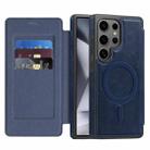 For Samsung Galaxy S24 Ultra 5G Linton MagSafe Leather Phone Case(Blue) - 1