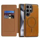 For Samsung Galaxy S24 Ultra 5G Linton MagSafe Leather Phone Case(Brown) - 1