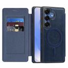For Samsung Galaxy S25 5G Linton MagSafe Leather Phone Case(Blue) - 1