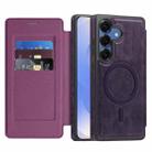 For Samsung Galaxy S25+ 5G Linton MagSafe Leather Phone Case(Purple) - 1