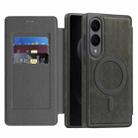 For Samsung Galaxy S25 Edge 5G Linton MagSafe Leather Phone Case(Grey) - 1