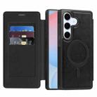 For Samsung Galaxy S24 FE 5G Linton MagSafe Leather Phone Case(Black) - 1