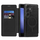 For Samsung Galaxy S23 FE 5G Linton MagSafe Leather Phone Case(Black) - 1