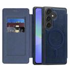 For Samsung Galaxy A36 5G Linton MagSafe Leather Phone Case(Blue) - 1