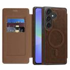 For Samsung Galaxy A36 5G Linton MagSafe Leather Phone Case(Coffee) - 1