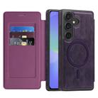 For Samsung Galaxy A36 5G Linton MagSafe Leather Phone Case(Purple) - 1