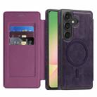 For Samsung Galaxy A56 5G Linton MagSafe Leather Phone Case(Purple) - 1