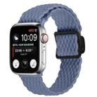 For Apple Watch 46mm / 49mm / 45mm / 44mm Magnetic Buckle Woven Stretch Watch Band(Gray Blue) - 1